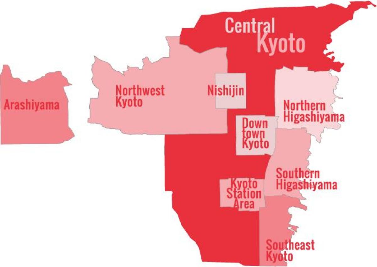 Mapa del distrito de Kioto